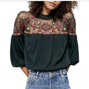 NWT Free People Monday Morning Blouse Top